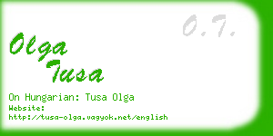 olga tusa business card